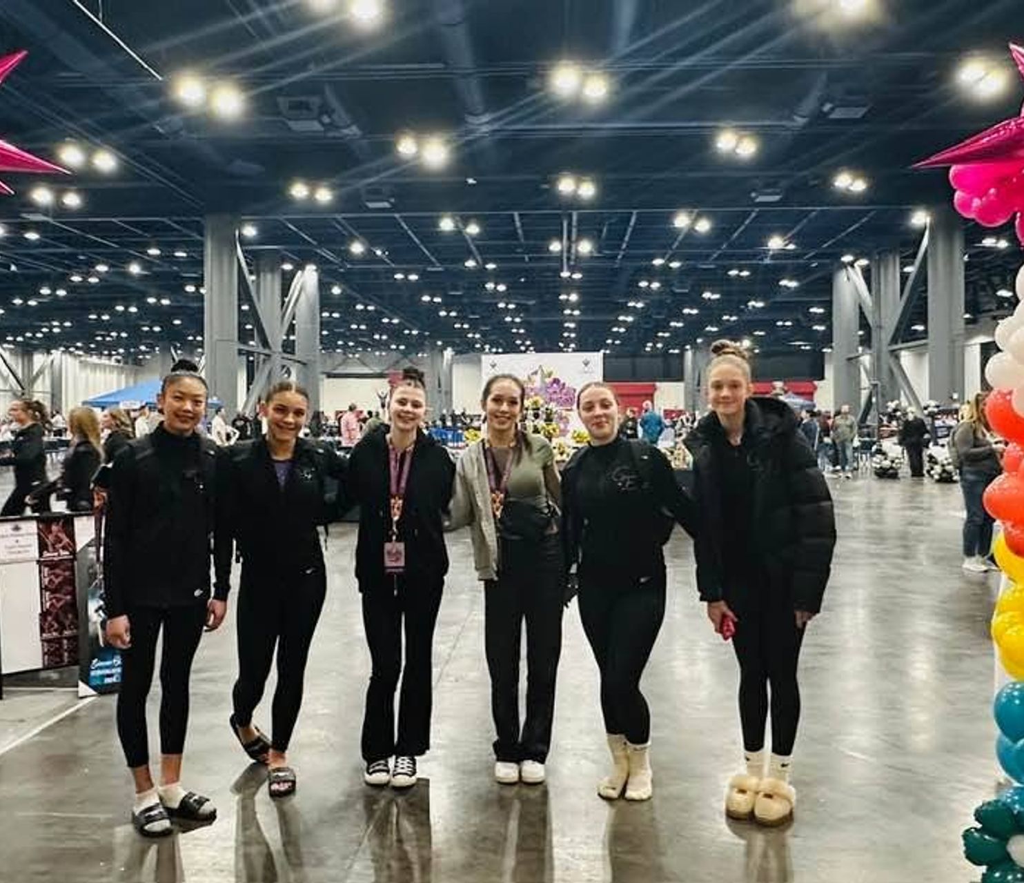 Gymnastics East Xcel team athletes competing